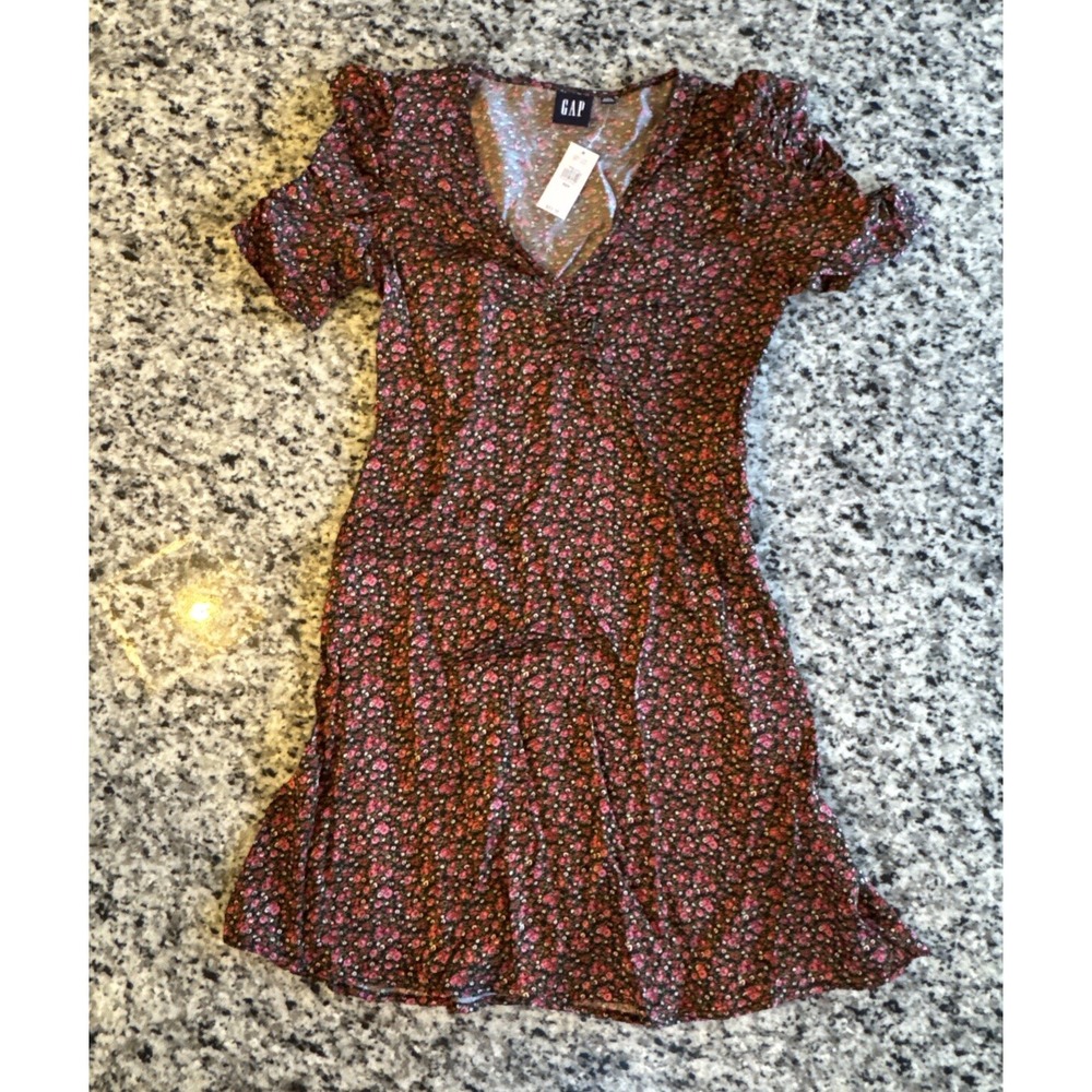 Gap Women's XXS Puff Sleeve Ruched Mini Dress Brand New With Tags New $69.95 #50